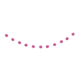 Girlander med Honeycombs - Rosa 214cm