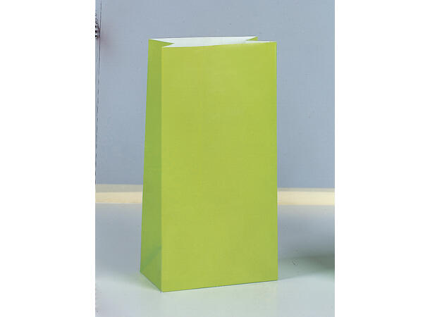 Godteposer av Papir - Lys Grønn 25x13cm - 12pk