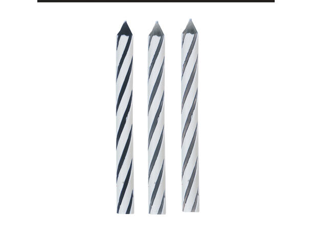 Kakelys - "Happy Birthday" - Sort & Sølv Sett 