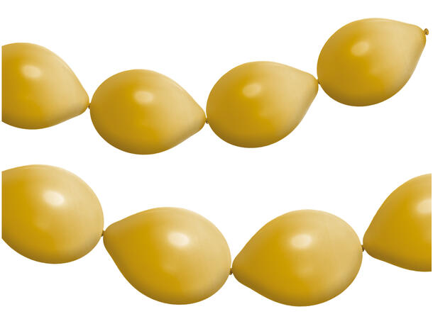 Kjedeballonger - Gull 33cm - 8pk