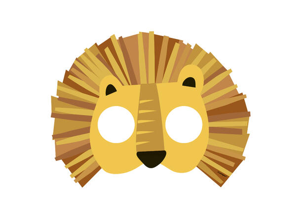 Maske - Safari - Papp Barn - 8pk 
