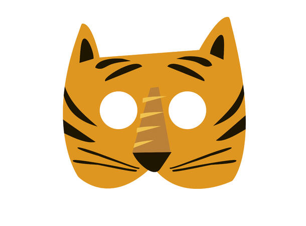 Maske - Safari - Papp Barn - 8pk 