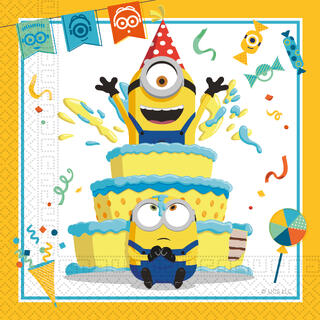 Papirservietter - Minions Gru 33cm - 20pk