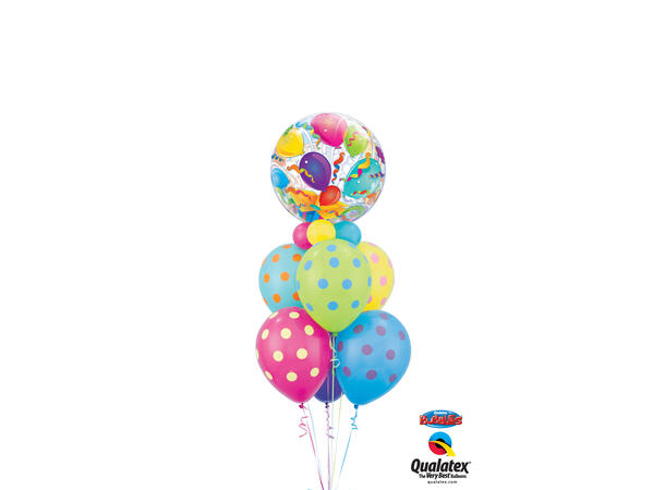 Premium Bubbleballong - "Happy Birthday" Bursdag - 56cm 