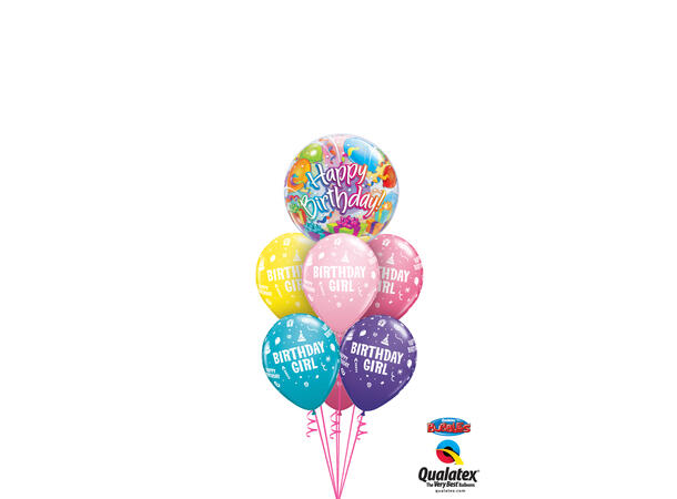 Premium Bubbleballong - "Happy Birthday" Bursdag - 56cm