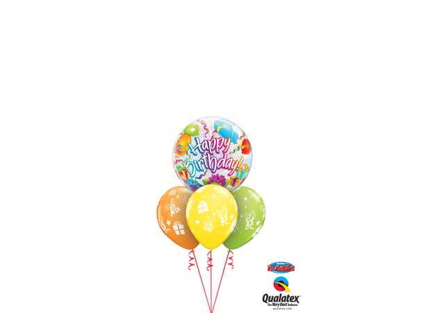 Premium Bubbleballong - "Happy Birthday" Bursdag - 56cm