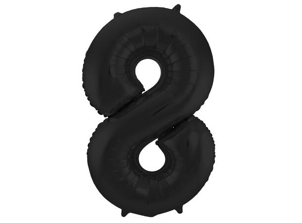 Tallballong Folie - Nummer 8 - Sort 86cm 