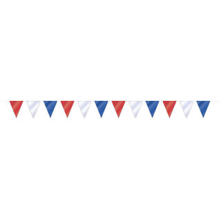 Vimpelbanner - Rød, Hvit, Blå 10m