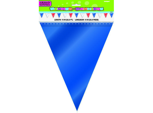 Vimpelbanner - Rød, Hvit, Blå 1 Flaggbanner i plast - 10m