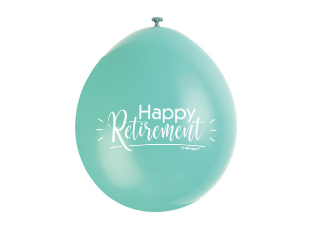 Ballonger - "Happy Retirement" Diverse Farger - 25cm - 10pk 