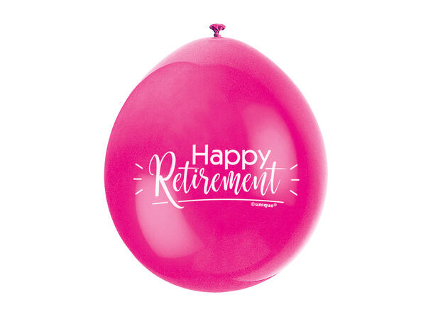 Ballonger - "Happy Retirement" Diverse Farger - 25cm - 10pk
