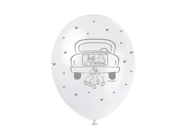 Ballonger - "Just Married" 30cm - 5pk