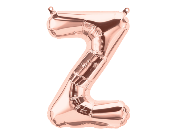 Bokstav Z - Rose Gold 1 Folieballong - 86cm (34")