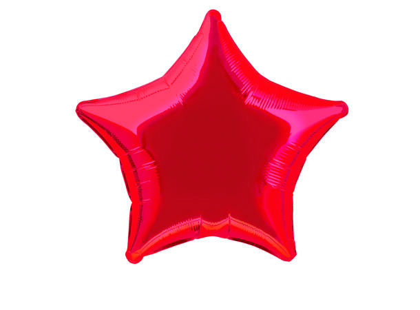 Folieballong - Stjerne Rød 50cm
