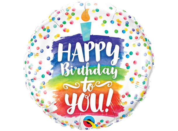 Happy Birthday To You Rainbow Cake 1 Folieballong - 46cm (18")