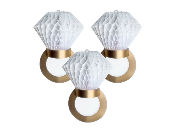 Honeycomb - Diamantring - Papir 28cm - 3pk