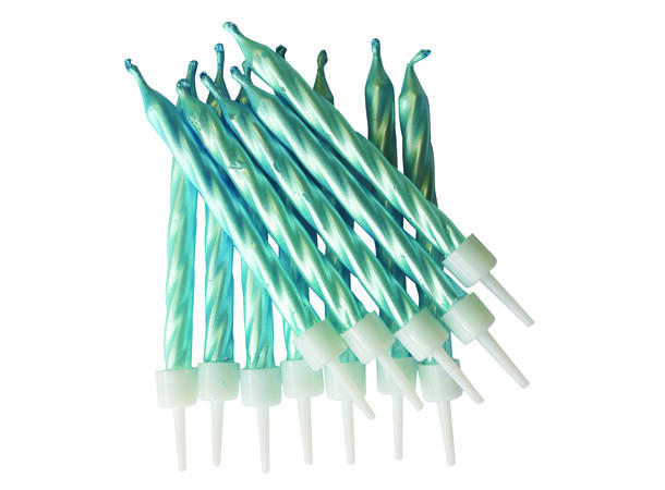 Kakelys - Perlemor - Lyseblå 7.5cm - 12pk