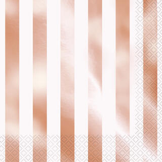 Papirservietter - Rose Gold 33cm - 16pk