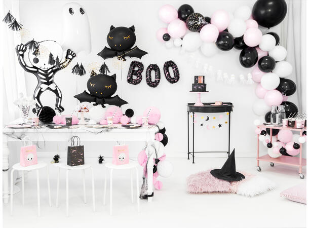 Papirsugerør - Stripete Rosa Lys 19.5cm - 10pk 