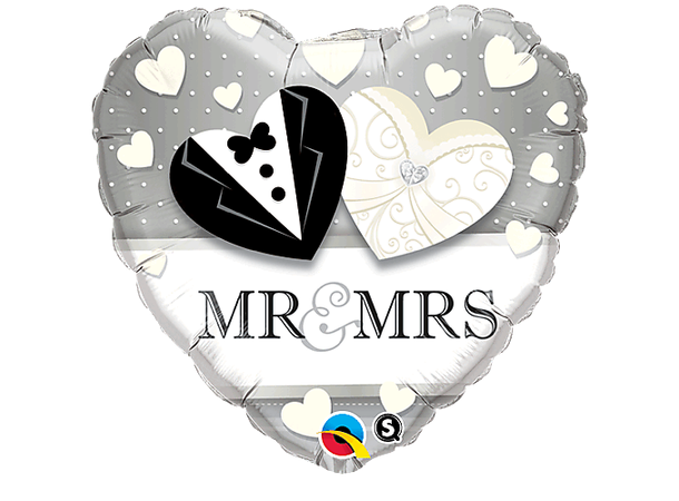 Premium Folieballong - Mr & Mrs 46cm