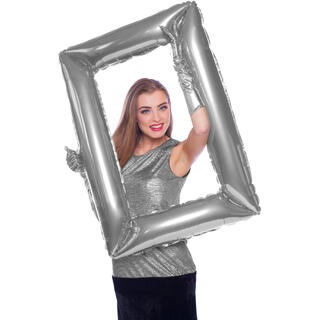 Selfieramme - Sølv - Folieballong 80x60cm