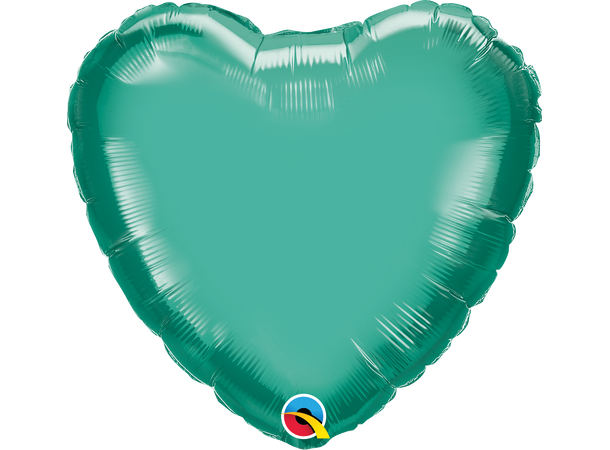 18H Chrome Green – Hjerte (Pakket) 1 Folieballong - 46cm (18")