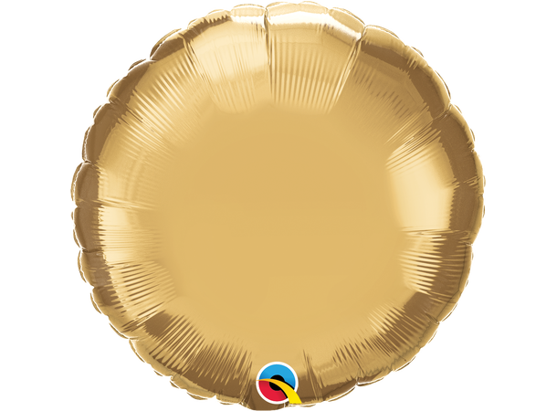 18R Chrome Gold - Rund (Pakket) 1 Folieballong - 46cm (18")