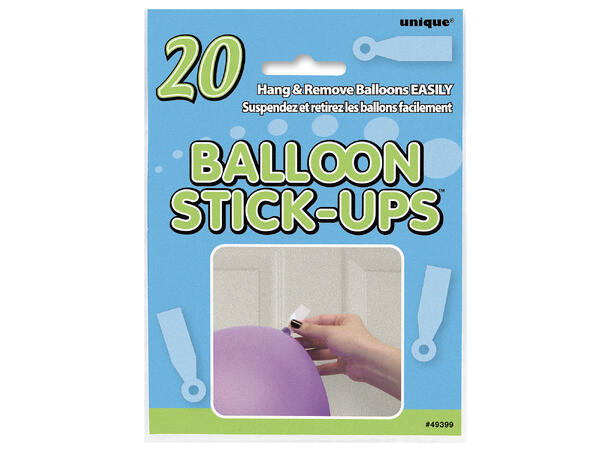 Ballong Stick-Ups - Enkel Ballongoppheng 20pk