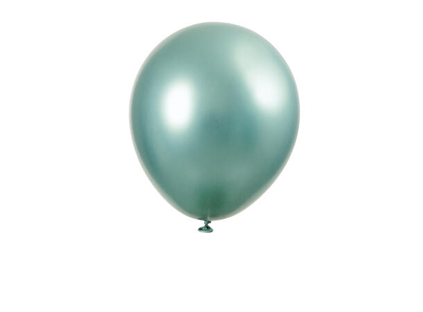 Ballonger - Blå, Grønn og Sølv Metallic 28cm - 6pk