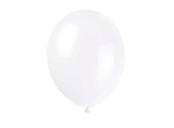 Ballonger 30cm - Hvit - 10pk | Ballonger til Fest | Partyland