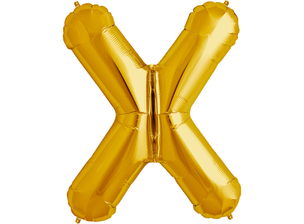 Bokstav X Gold 1 Folieballong - 86cm (34")