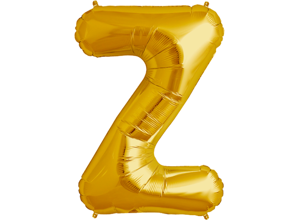 Bokstav Z Gold 1 Folieballong - 86cm (34")