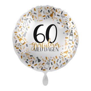 Folieballong - Gratulerer - 60 År 43cm