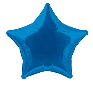 Folieballong - Stjerne Blå 50cm