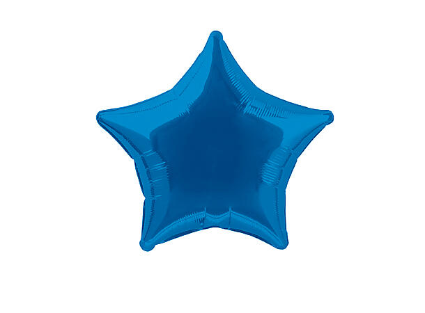 Folieballong - Stjerne Blå 50cm