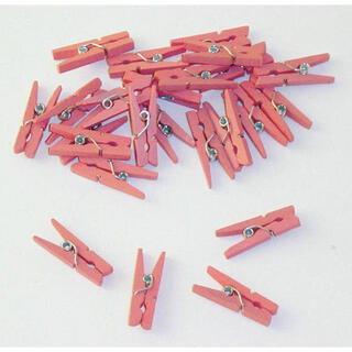Klesklyper - Lys Rosa - Mini 2.5cm - 24pk