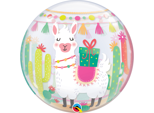 Llama Bday Party 1 Bubbleballong - 56cm (22")