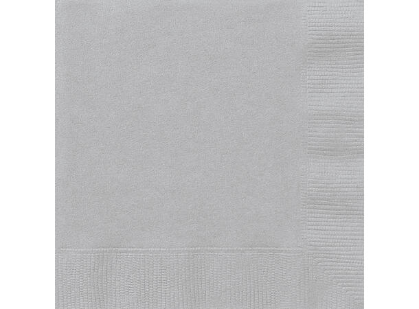 Papirservietter - Sølv 25cm - 20pk