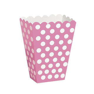 Popcorn Box - Rosa Dots 8pk