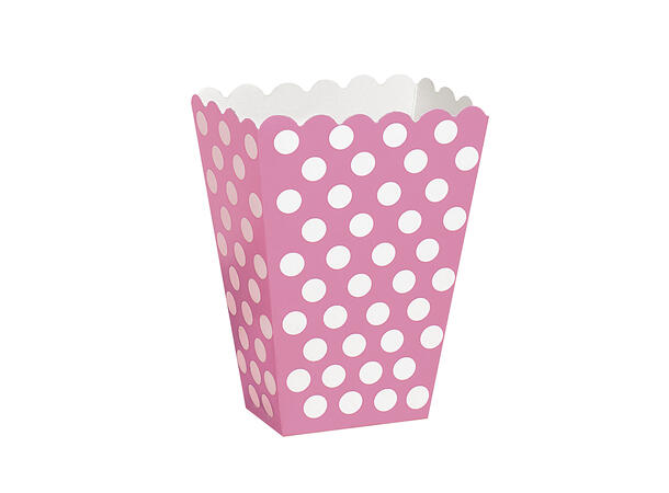 Popcorn Box - Rosa Dots 8pk