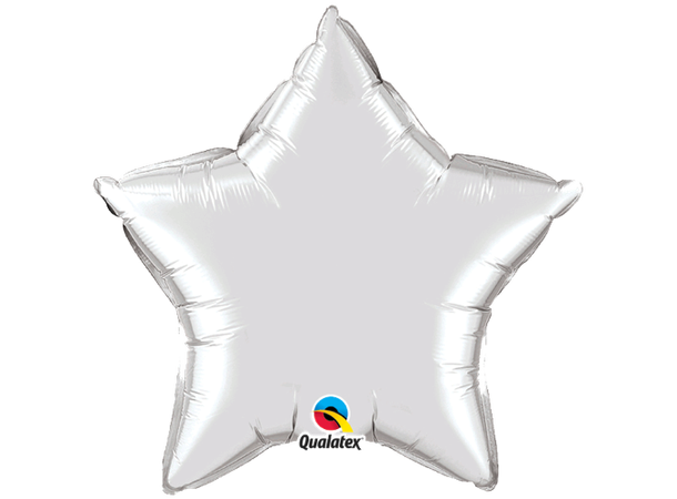 Premium Folieballong - Stjerne - Sølv 91cm