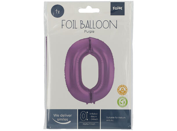 Tallballong Folie - Nummer 0 - Lilla 86cm