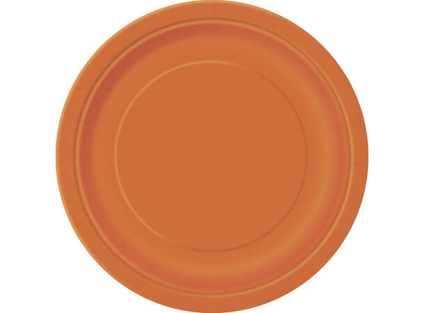 Tallerken - Oransje 18cm - 8pk