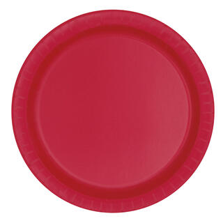 Tallerken - Rød 18cm - 8pk