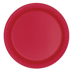 Tallerken - Rød 18cm - 8pk