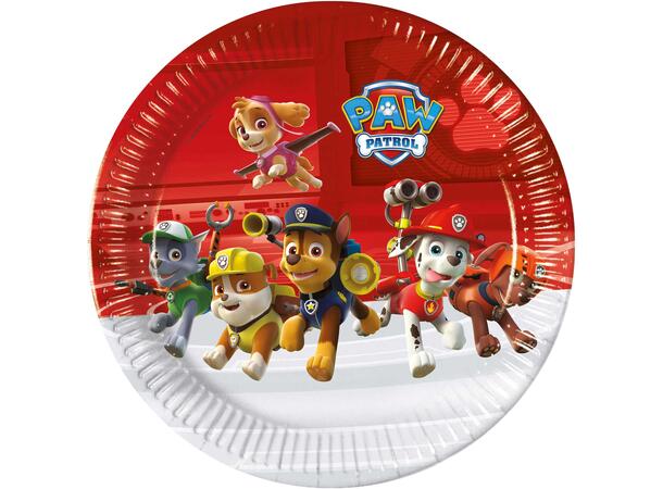 Tallerkener - Paw Patrol Action - Papp 23cm - 8pk