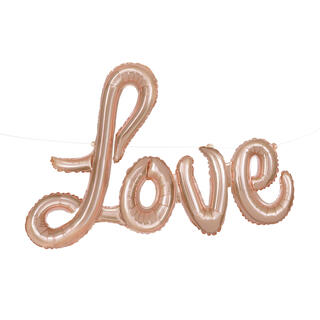 Ballongbanner - Love - Rosegull 86cm