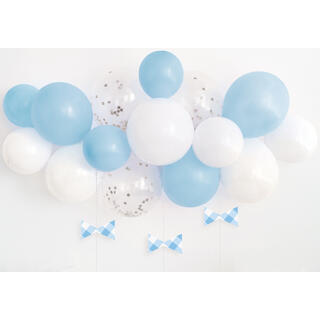 Ballongbue - Blå og Hvit Sett