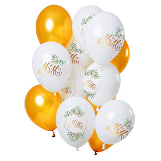 Ballongbukett - Bryllup - 12 Ballonger 33cm
