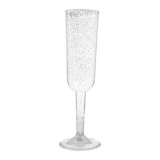 Champagneglass - Glitter Sølv 2dl - 4pk